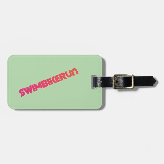 友人素晴らしや家族のためのトライアスロンの贈り物 ラゲッジタグ (正面横)