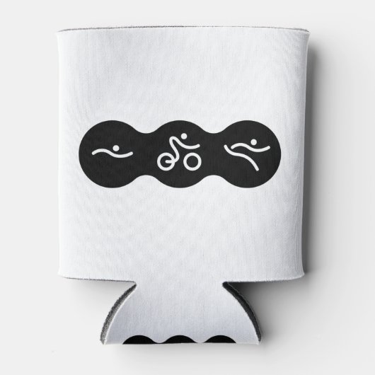 友人素晴らしや家族のためのトライアスロンの贈り物 缶クーラー (正面)