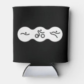 友人素晴らしや家族のためのトライアスロンの贈り物 缶クーラー (正面)