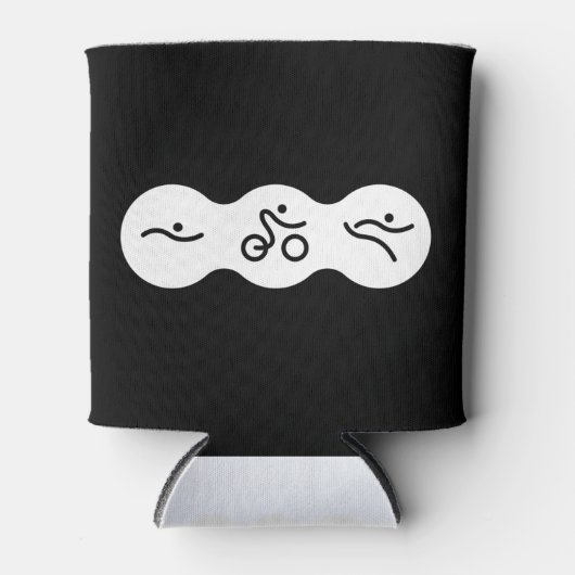 友人素晴らしや家族のためのトライアスロンの贈り物 缶クーラー (正面)