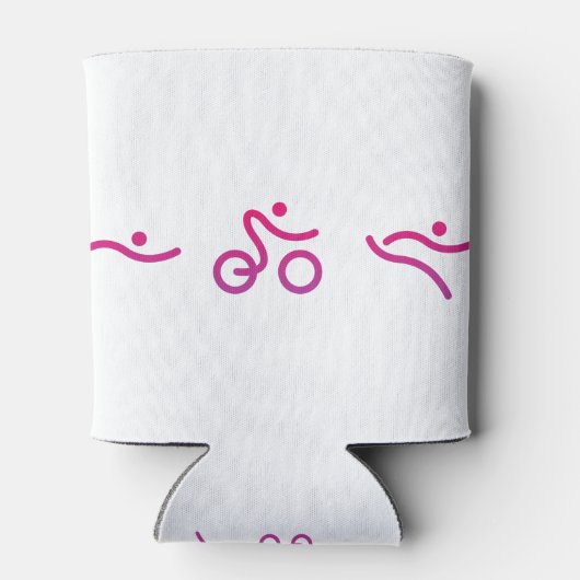 友人素晴らしや家族のためのトライアスロンの贈り物 缶クーラー (裏面)