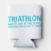 友人素晴らしや家族のためのトライアスロンの贈り物 缶クーラー (裏面)