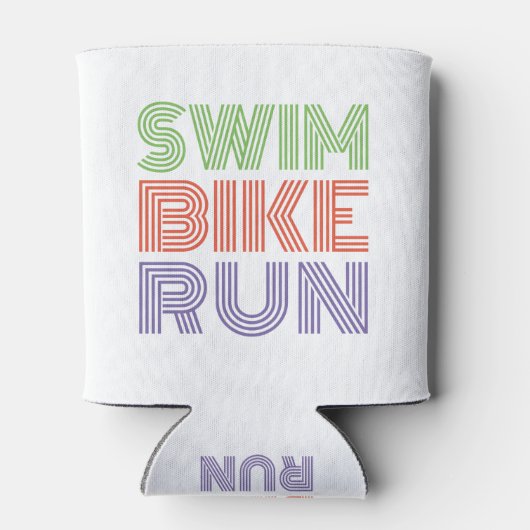 友人素晴らしや家族のためのトライアスロンの贈り物 缶クーラー (裏面)