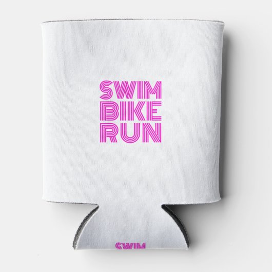 友人素晴らしや家族のためのトライアスロンの贈り物 缶クーラー (正面)