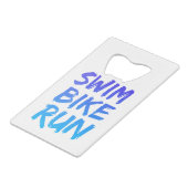 友人素晴らしや家族mのためのトライアスロンの贈り物 クレジットカード栓抜き (裏面アングル)