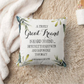 友人離れの感謝の贈り物スクリプト クッション (ブランケット)