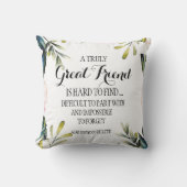 友人離れの感謝の贈り物スクリプト クッション (正面)