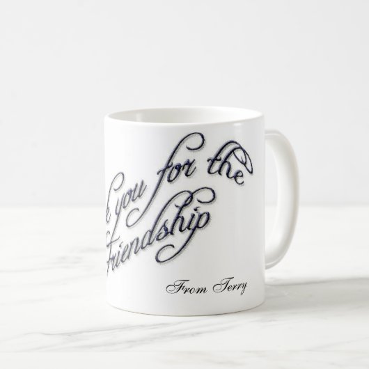 友人2があることをありがとう コーヒーマグカップ (正面右)