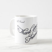 友人2があることをありがとう コーヒーマグカップ (正面左)