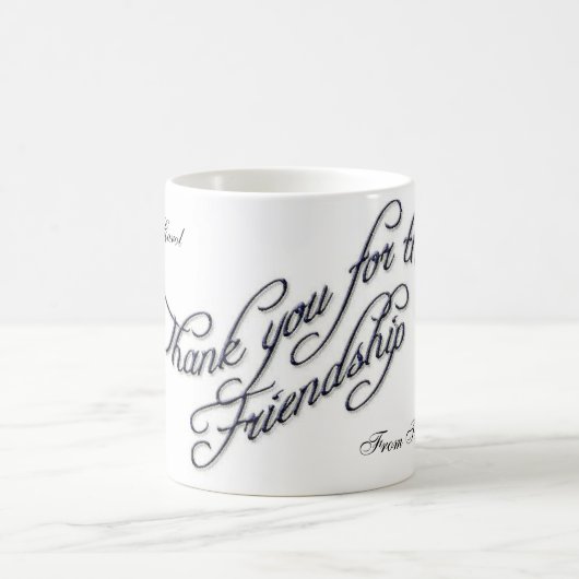 友人2があることをありがとう コーヒーマグカップ (中央)