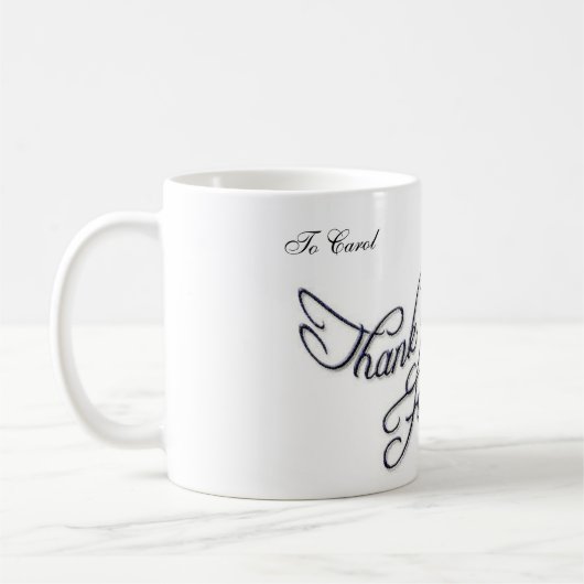 友人2があることをありがとう コーヒーマグカップ (左)