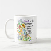 「友人」のコーヒー・マグ; ギフトのマグを開花します コーヒーマグカップ (左)