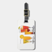 「友人」のラゲッジタグ又はゴルフバッグラベル最高の。 ラゲッジタグ (正面縦)