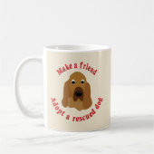 友人-ブラッドハウンド--を作って下さい コーヒーマグカップ (左)