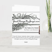 友人-ロバート・ルイス・スティーヴンソンの価値 カード (裏面)