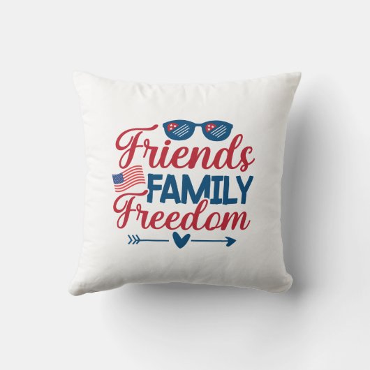 友人、家族と自由 クッション (裏面)