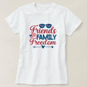 友人、家族と自由 Tシャツ