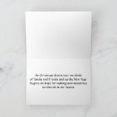 友人/家族のクリスマスの希望 シーズンカード (内部)