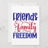 友人、家族、自由 招待状 (正面)