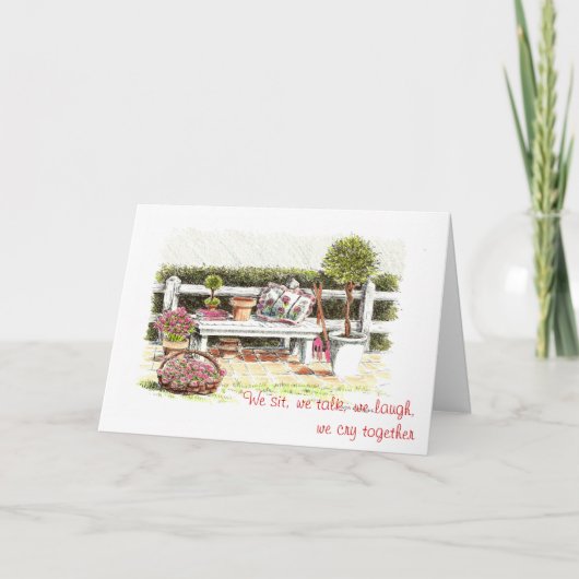 友人、恋人、家族の庭の芸術のための挨拶状 カード (正面)