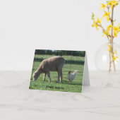 友人、羊&チキン カード (黄色い花)