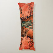 友人、装飾的なフレームの戦闘機が付いているドラゴン ボディピロー (正面縦)