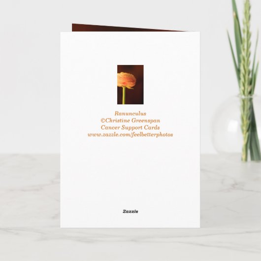 友人ChemoサポートRanunculus カード (裏面)