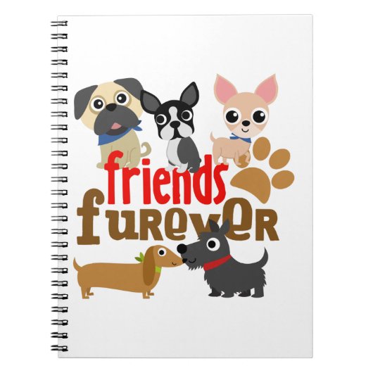 友人Fureverは子犬の後をつけます ノートブック (正面)