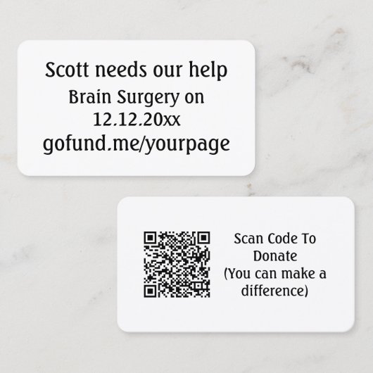 友人QRコードの資金調達イベント私に資金を行く 名刺 (正面/裏面)