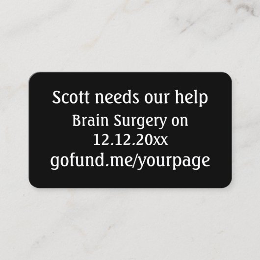 友人QRコードの資金調達イベント私に資金を行く 名刺 (正面)