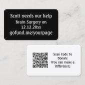 友人QRコードの資金調達イベント私に資金を行く 名刺 (正面/裏面)