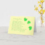 友人Stのための願い。 パトリックの日 カード (黄色い花)
