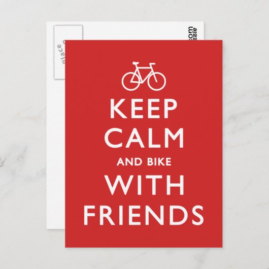 友保人と一緒に自転車と静かな ポストカード (正面/裏面)