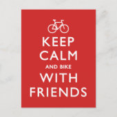 友保人と一緒に自転車と静かな ポストカード (正面)