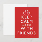 友保人と一緒に自転車と静かな 招待状 (正面/裏面)