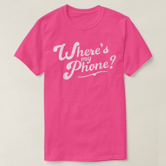 友動揺しておもしろいだちTee、携帯電話の場所 Tシャツ (デザイン正面)