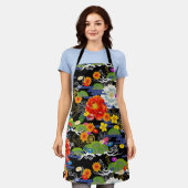 友善日本のスタイル エプロン (着用した状態)