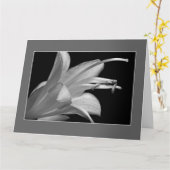 友好のカード（白黒） カード (黄色い花)