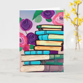 友好の本の恋人 カード (黄色い花)