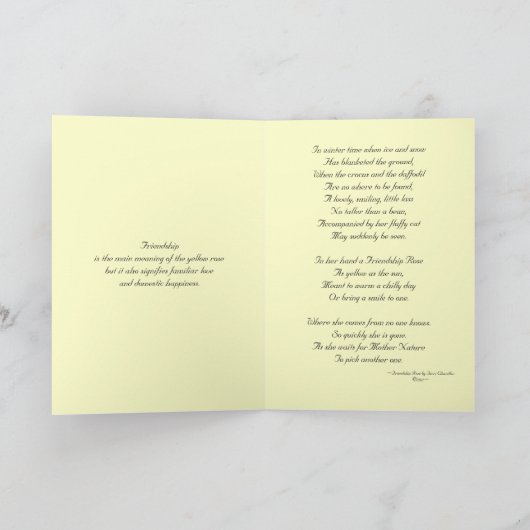 友好バラ カード (内部)