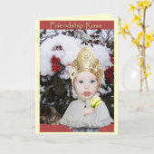 友好バラ カード (黄色い花)