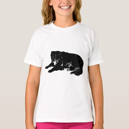 友好的な視線でリラックスする落ち葉の日 Tシャツ (正面)