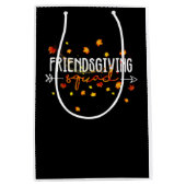 友好親友感謝の気持ちを持つ仲間 ミディアムペーパーバッグ (正面)