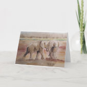 友好野生生物をテーマにした サンキューカード (正面)