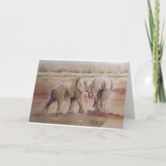 友好野生生物をテーマにした サンキューカード (正面)