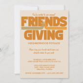 友情あふれる感謝祭パーティの招待状 招待状 (正面)