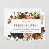 友情あふれる饗宴サンクスギビングディナー インビテーションポストカード (正面/裏面)