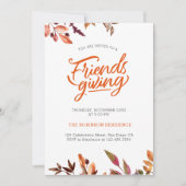友情あふれる饗宴サンクスギビングディナー 招待状 (正面)