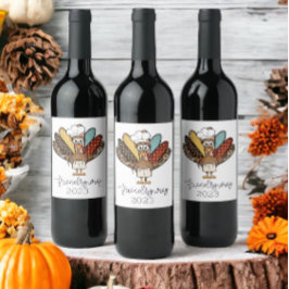 友情あるトルコおもしろいの年 ワインラベル