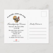 友情あるトルコ素朴感謝祭ディナー インビテーションポストカード (裏面)